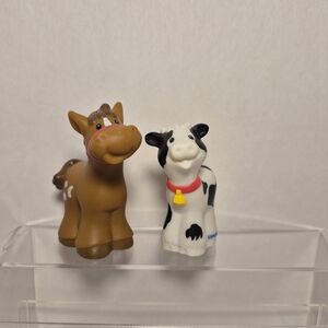 Fisher Price Little People Calf & Colt Figures 2007 Farm Cow Horse Baby Animals